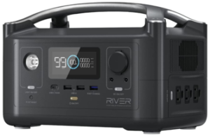 EF ECOFLOW RIVER 288Wh Portable Power Station,3 x 600W(Peak 1200W) AC Outlets & LED Flashlight, Fast Charging Silent Solar Generator (Solar Panel Optional) for Emergencies Home Outdoor Camping RV
