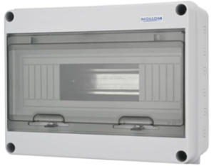 MOLLOM Circuit Breaker MCB Distribution Protection Box with DIN Rail, IP65 Waterproof,for Indoor and Outdoor (12 Way)