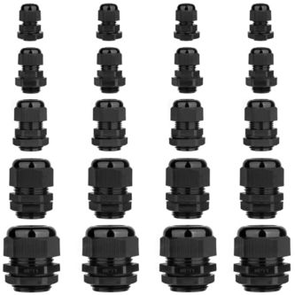 AMPELE Cable Gland Waterproof Adjustable NPT Cable Gland Joints with Gaskets