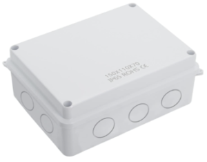 LeMotech Junction Box with Reserved Holes ABS Plastic Electrical Box IP55 Waterproof Dustproof Project Enclosure for Electronics White