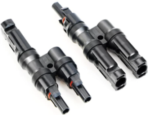 T Branch 2 to 1 Connector Parallel Solar Panel Cable Connectors MFF + MMF
