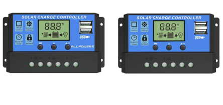 ALLPOWERS solar charge controllers ALLPOWERS 20A Solar Charger Controller Solar Panel Battery Intelligent Regulator with USB Port Display 12V/24V