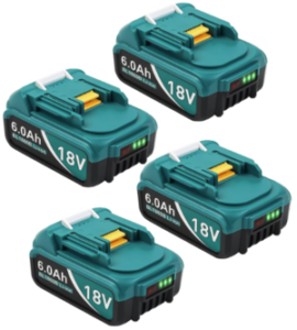 Amityke Battery for Makita 18V Battery 6.0Ah, 4Pack Replacement Batteries Compatible with Makita 18 Volts Battery BL1860 BL1820 1830B 1840B 1850B, Fit with Original Makita 18V Battery Chargers