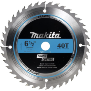 Makita T-01410 6-1/2" 40T Carbide-Tipped Circular Saw Blade, Fine Crosscutting