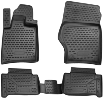 OMAC Floor Mats Liner for Audi Q7 2007-2015 Black TPE 3D All-Weather 4 Pcs