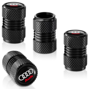 TACOMA Tire Valve Stem Cap Cover for Audi A1 A3 RS3 A4 A5 A6 A7 RS7 A8 Q3 Q5 Q7 R8 Belt O-Ring Seal Corrosion Resistant,Tire Valve Stem Air Cap 4 pack Black