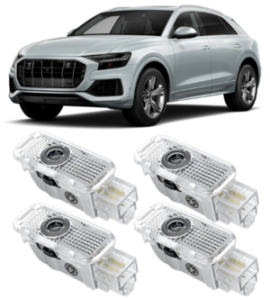 Car Door Lights, HD Welcome Lights No Fade Projector LED Puddle Lights Ghost Shadow Light Car Courtesy Step Lamps Accessories Compatible with A1/A3/A4/A5/A6/A7/A8/Q3/Q5/Q7/R8/TT/RS/S Series