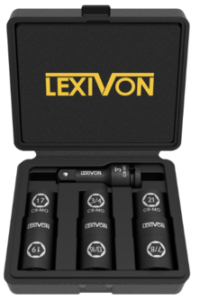 LEXIVON Impact Socket Set, 6 Total Lug Nut Size | Innovative Flip Socket Design Cover Most Commonly Inch & Metric Used Sizes | Cr-Mo Steel = Fully Impact Grade (LX-111)