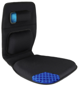 FOMI Gel Wheelchair and Low Back Chairs Seat and Back Cushion | Orthopedic Seat Pad, Firm Back Support and Lumbar Pillow for Wheelchairs, Car, Truck, Gaming | Pressure Sore, Coccyx Pain Relief