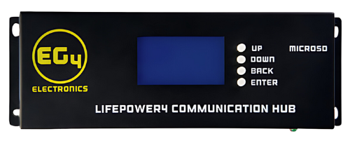 The EG4 LiFePOWER4 Communications Hub streamlines and maximizes your solar power system by interpreting and translating multiple 48V battery management system (BMS) protocols. It serves as a liaison between your 48V battery and inverter, communicating with a diverse range of BMS protocols, and offers real-time monitoring. This eliminates the requirement to check each battery individually, guaranteeing the optimal performance of your solar system.