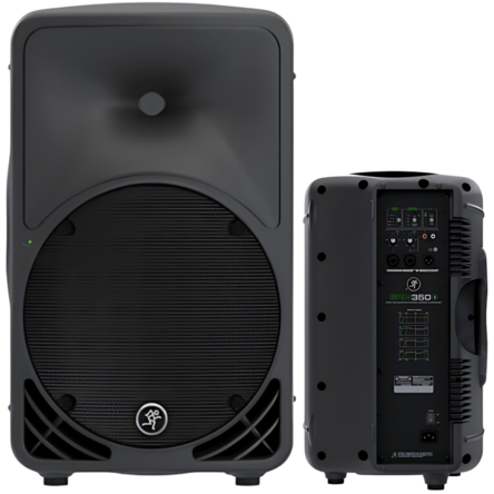 000W system power paired with custom transducers deliver gig-level volumes with room to spare 10" high-output LF driver [SRM350v3] 1.4" titanium dome compression driver High-Definition Audio Processing for professional sound with unmatched clarity Patented acoustic correction developed with touring geniuses at EAW Precision 2-way crossover Driver time alignment and phase correction Quick one-button Speaker Mode selection for application-specific voicing (PA, DJ, Monitor and Soloist) Effortlessly eliminate nasty feedback with one-button automatic Feedback Destroyer Integrated 2-channel mixer featuring dual Wide-Z™ inputs Handles anything from mics to guitars to mixers with a single twist of the gain knob Includes stereo RCA inputs for easy connection to music source Perfect for the singer/songwriter, plug in and leave the mixer at home Smart Protect™ DSP kicks in to protect your investment when things get pushed a little too hard Monitor-specific angle and voicing mode perfect for cutting through on stage