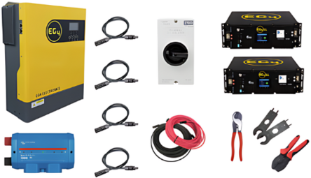 Complete Mobile Solar Kit 3000W Output | 5000W PV Input | [Kit-E0010]