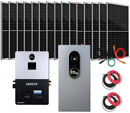 Complete Off-Grid Solar Kit EG4 6000XP | 8000W PV Input | 6000W Output | 48V 280Ah | 14.3kWh | WallMount Indoor Battery + Up To 7200W PV Solar