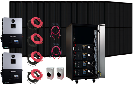Complete Off-Grid Solar Kit EG4 6000XP | 12000W Output | 48V 120/240V Split Phase + 12800 Watts of Solar PV