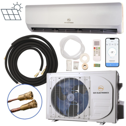 EG4 Hybrid Solar Mini-Split Air Conditioner Heat Pump AC/DC| 24000 BTU | SEER2 21| Energy Star Certified | Plug-n-Cool Do-It-Yourself Installation