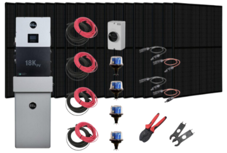 Complete Hybrid Solar Kit - EG4 PowerPro ESS | 12 kW AC Output | Up To 45 kWh Battery Backup