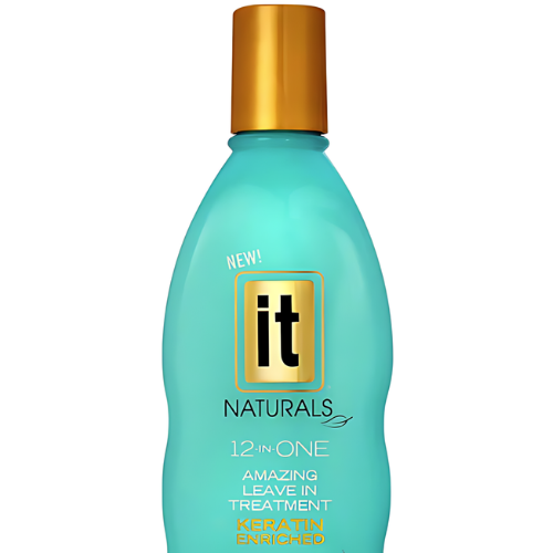 Experience the ultimate luxury in hair care with IT Naturals 12-in-One Leave-In Treatment Keratin Enriched. This exceptional leave-in treatment delivers stunning results, leaving your hair gorgeously touchable and silky soft. Addressing a multitude of common hair concerns, this single bottle is your all-in-one solution.