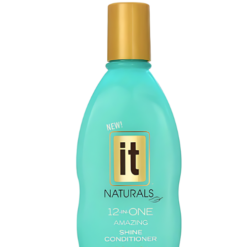 Experience the transformative power of IT Naturals 12-in-One Amazing Shine Conditioner. This ultra-hydrating formula is designed to nourish, restore, and deeply condition your hair, leaving it manageable, frizz-free, and radiantly shiny. Immerse your hair in a luxurious blend of moisture-rich ingredients, including Argan, Abyssinian, Coconut, and Avocado Oils, Biotin (Vitamin B), Natural Keratin, and botanical plants and extracts. Indulge in the rejuvenating effects of IT Naturals 12-in-One Amazing Shine Conditioner as it repairs and strengthens dry, brittle hair. Witness the transformative power of this conditioner as it infuses your hair with essential moisture, restoring its vitality and enhancing its natural shine. Protect your hair from UV damage and enjoy the smoothness of your hair's surface, leaving it irresistibly touchable.
