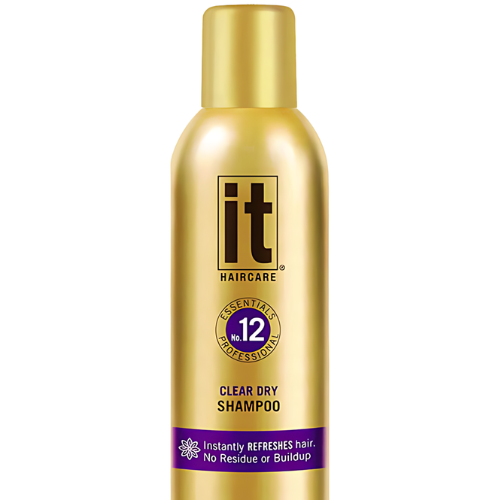 IT Essentials No. 12 Clear Dry Shampoo Experience the transformative power of IT Essentials No. 12 Clear Dry Shampoo. This innovative formula instantly refreshes your hair and scalp, creating extra bounce and absorbing excess oil, leaving no residue behind. Embrace the convenience and rejuvenating effects of this remarkable dry shampoo as it revitalizes your hair in an instant. Immerse your hair in a powerful blend of hair-healthy ingredients that promote cleanliness, freshness, and shine.